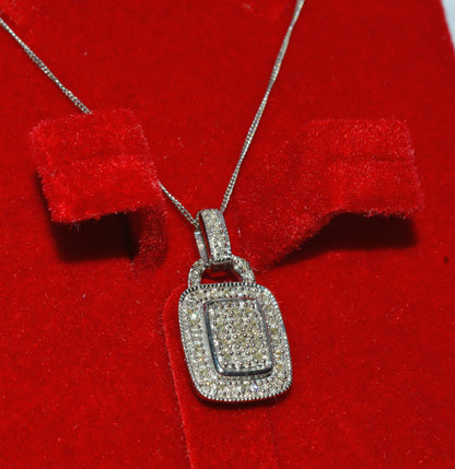 9ct White Gold - Diamond Fancy Necklace right