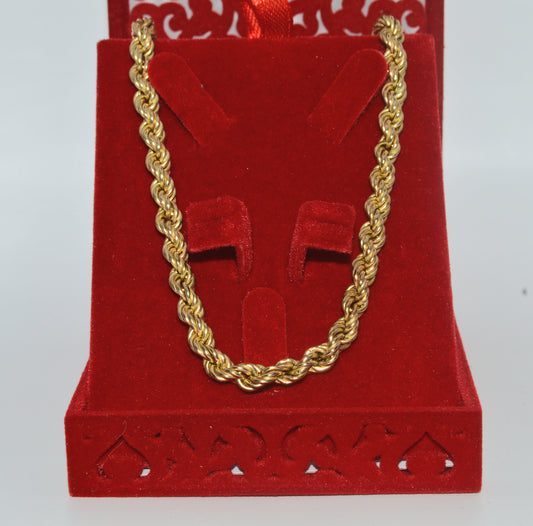 9ct Gold - Rope Chain (8.7g) far