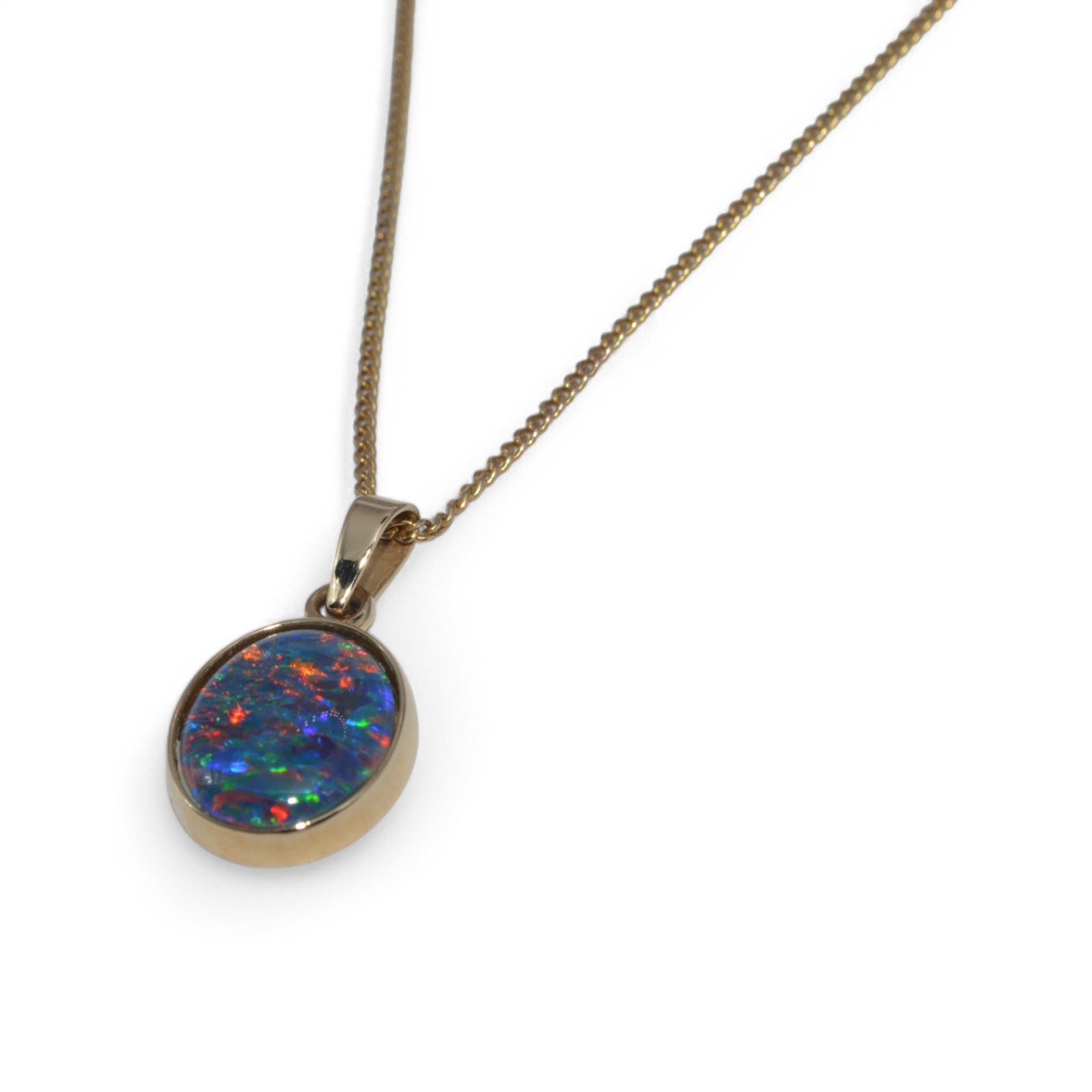 9ct Gold - Opal Triplet Necklace left