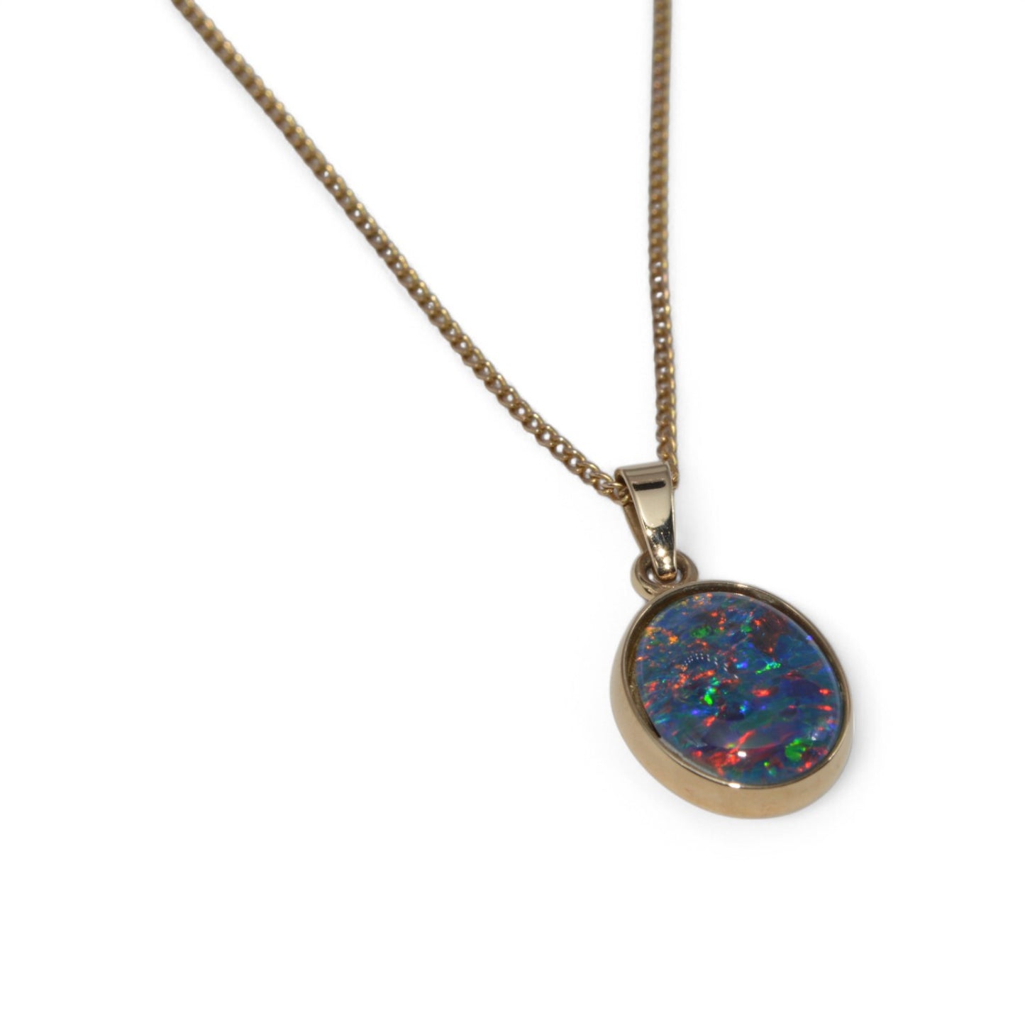 9ct Gold - Opal Triplet Necklace right