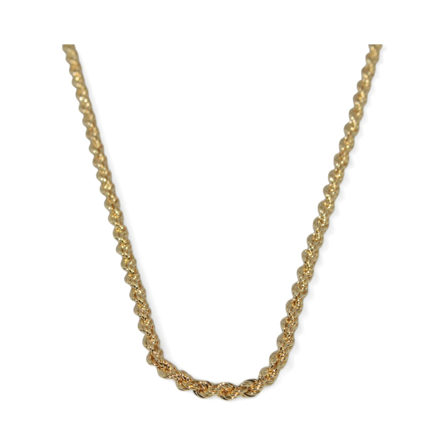 9ct Gold - Rope Chain, 18" - 2mm front close