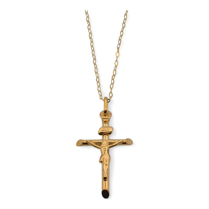 9ct Gold Crucifix Cross Necklace front