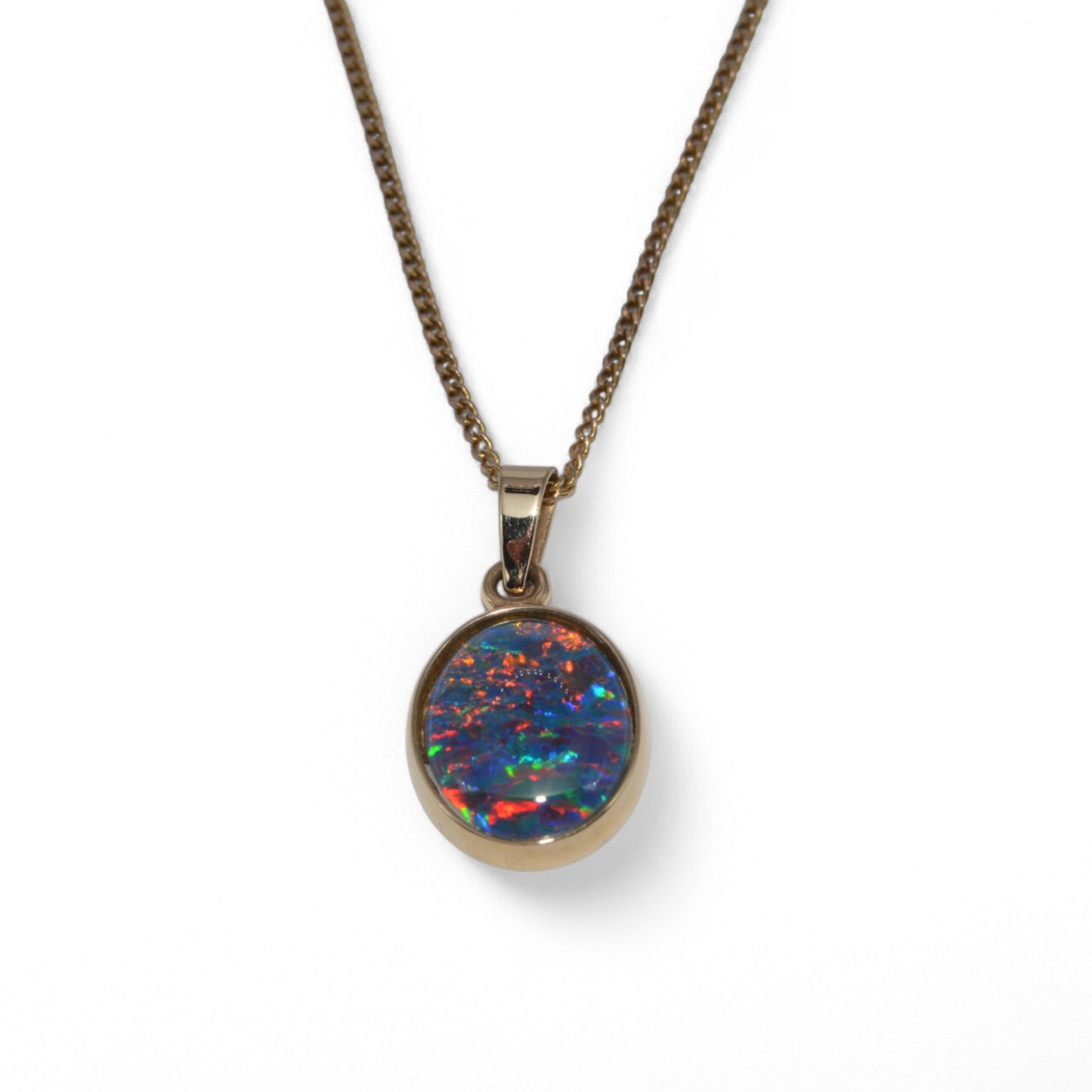 9ct Gold - Opal Triplet Necklace front