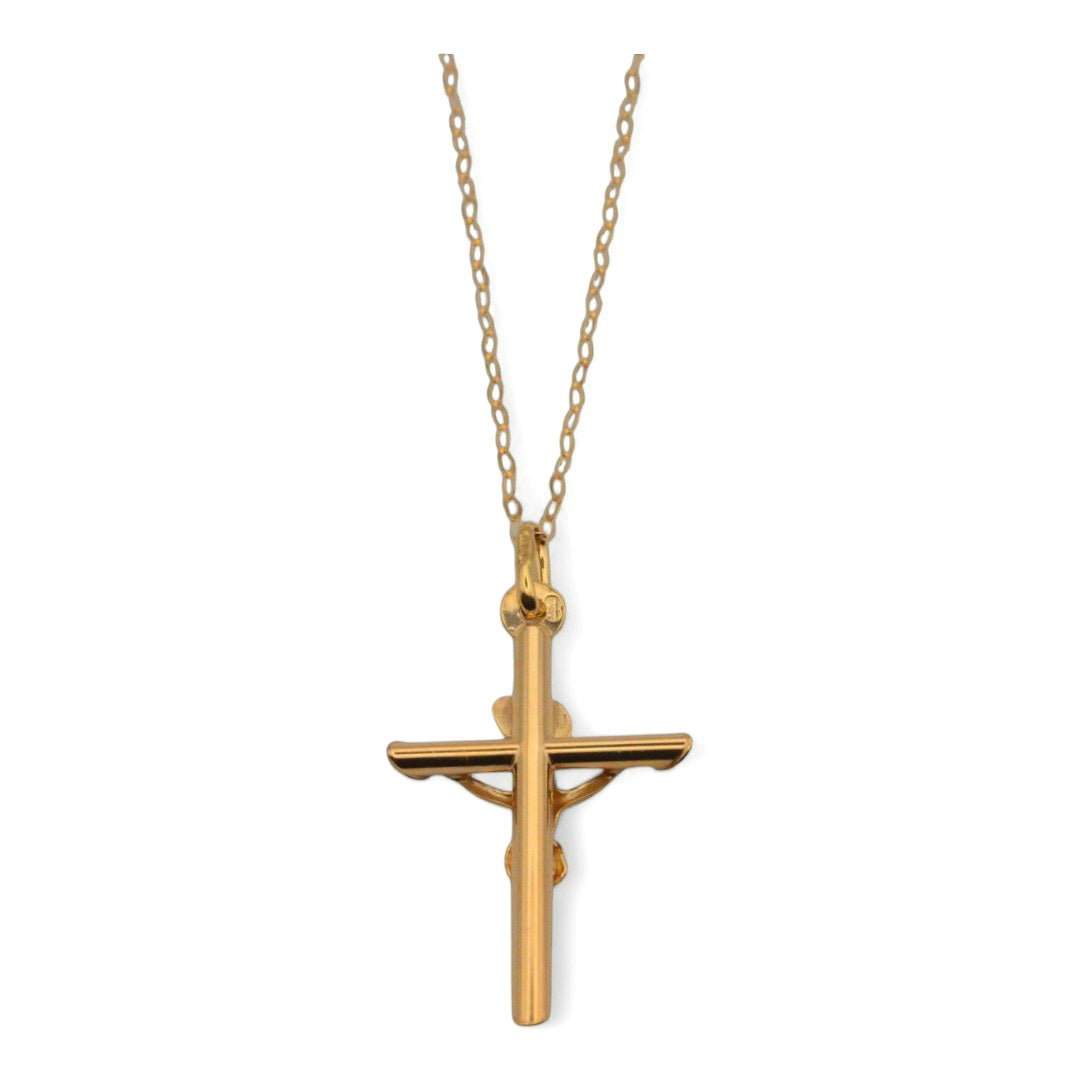 9ct Gold Crucifix Cross Necklace back