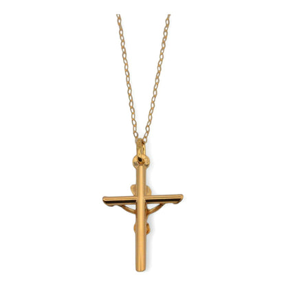 9ct Gold Crucifix Cross Necklace back