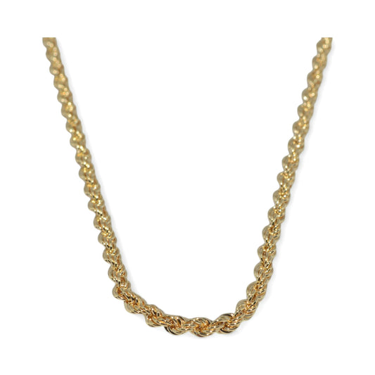 9ct Gold - Rope Chain, 18" - 2mm front