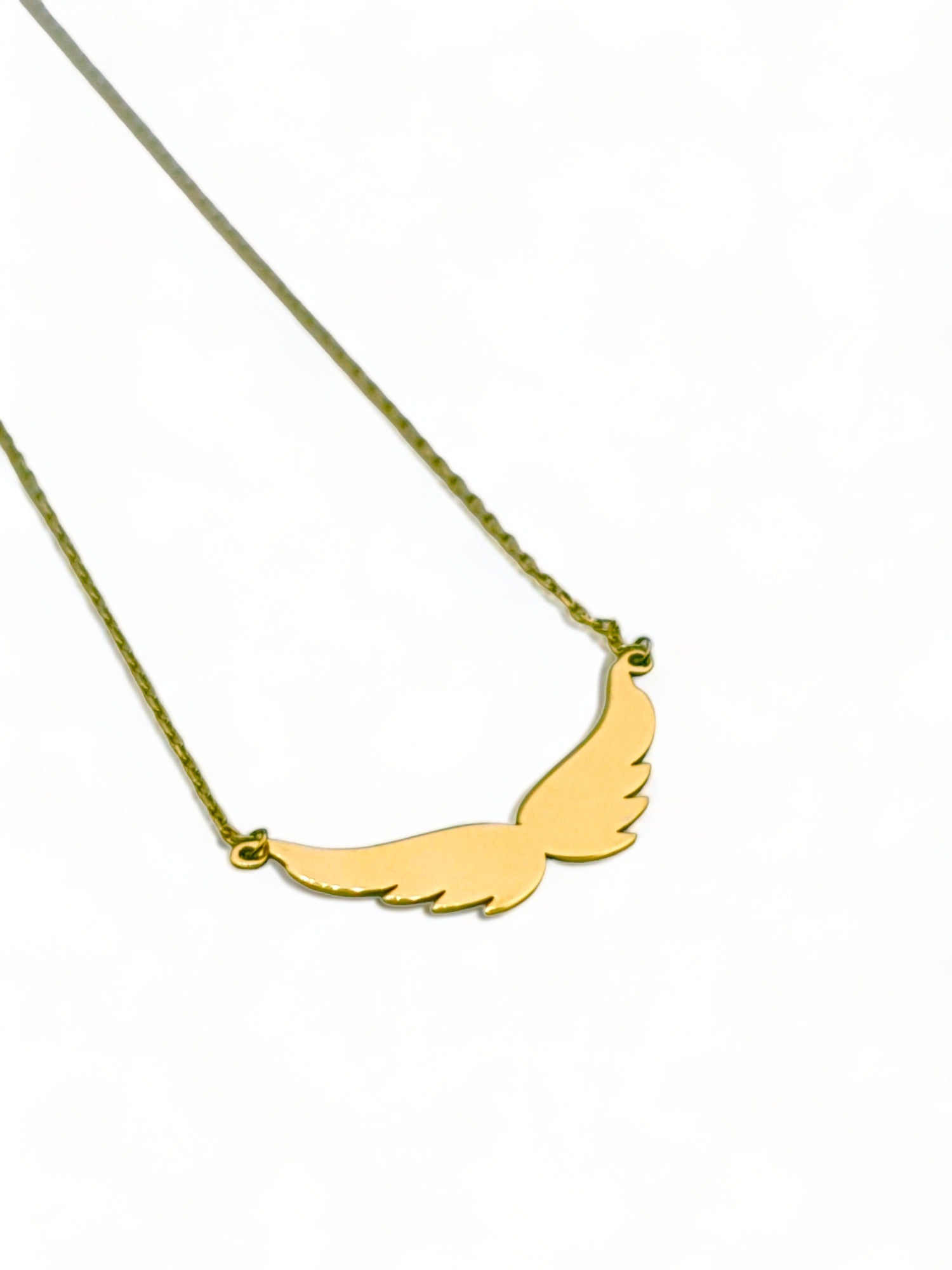 Real gold angel wing on sale necklace