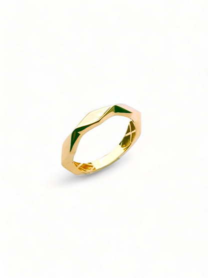 Solid 18ct Gold Women's Snake Ring, angled photo