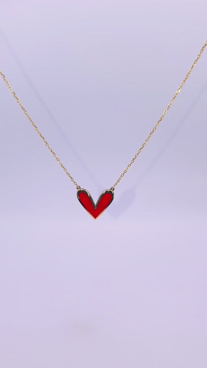 Solid 18ct Gold Women's Heart of Love Necklace, product video