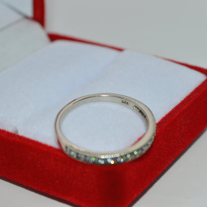 Sterling Silver - Cz Half Eternity Ring hallmark