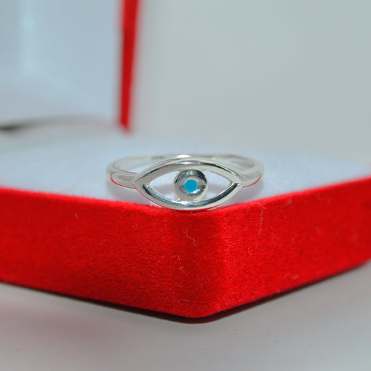 Sterling Silver - Evil Eye Ring front box close